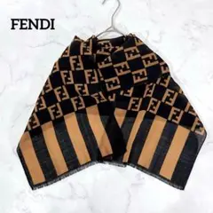 FENDI ストライプ ロゴマフラー - メルカリ