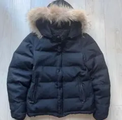 theory 2way ダウンジャケット　38 黒　ダウン90% ラクーンファー