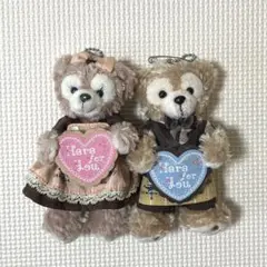 ダッフィー　シェリーメイ　ぬいぐるみバッジ　2012 バレンタイン