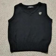 コムサイズム 黒ニットベスト