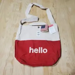 DEMI DEMI スナップ付2WAYバッグ HELLO ハロー 赤 キャンバスのサムネイル