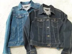 デニムジャケット ダークブルーLサイズ・ライトブルーXLサイズ2点セット