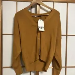 ZARA 長袖ニットカーディガン　新品タグ付　定価3990円