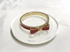 ケイトスペード kate spade バングル ■ リボンモチーフGPゴールド系