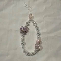 ビーズストラップ　バッグチャーム　ハンドメイド