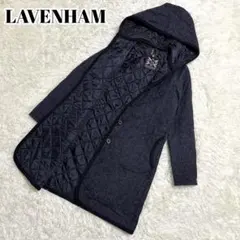 希少【ラベンハム】（36）ウール100% キルティングコート　ツイード　美品　S