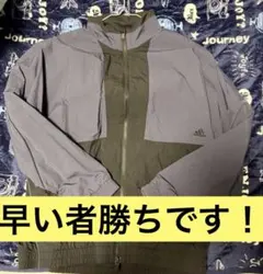 adidas ナイロンジャケット L ネイビー