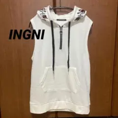 INGNI フード付きパーカー ホワイト レディース トップスのサムネイル