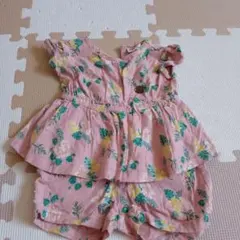 BREEZE ベビー服 セットアップ 花柄 ピンク 80cmのサムネイル