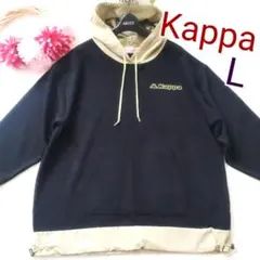 Kappa フード 黒 トップス サイズLのサムネイル