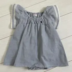 OLO Baby ストライプ フリル袖 ワンピース 70