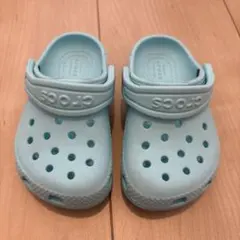 Crocs サンダル ライトブルー クロックス 水色 14センチ　美品