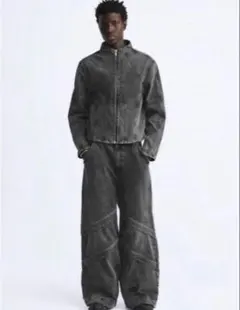 ZARA RIDERS FLARED FIT DENIM PANTSのサムネイル