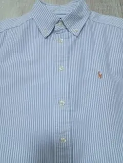 ラルフ・ローレン　150　ストライプ　ボタンダウン　シャツ　長袖