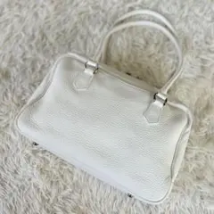 HAMANO 濱野皮革工藝　エヴィ　ボストンバッグ　ホワイト