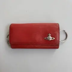 ヴィヴィアンウエストウッド キーケース 赤 レザー オーブ 4連 本革