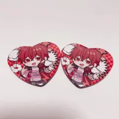 すとぷり 莉犬 缶バッジ ハート いちご文化祭 - メルカリ