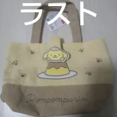 ポムポムプリン ランチトートバッグ プリン バッグ コーデュロイ サンリオ ⑧
