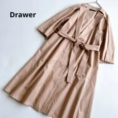 美品☆ドゥロワー　コットンムソウコート　ノーカラー　スプリングコート　36