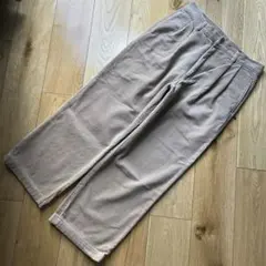 90s　L　オールド　ユニクロ　コーディロイ　パンツ　ワイド　タック　ルーズ