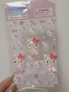 サンリオ　オーロラ立体シール　キティ　シール　ステッカー　3Dのサムネイル