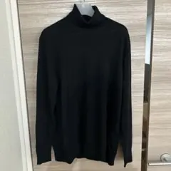 ユニクロ　エクストラファインメリノタートルネックセーター　XL ブラック　美品