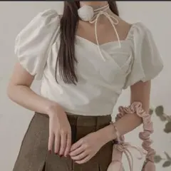 2way choker blouse / 2wayチョーカー付きブラウスのサムネイル