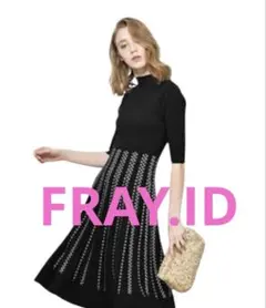 【週末限定セール】FRAY I.Dニットワンピース ブラック