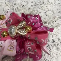 Ma*rs ネックレス パール リボン ラインストーン ヘアアクセサリー