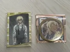 名探偵コナン★缶バッジ　2種　安室透　スクエア　イルミネーション