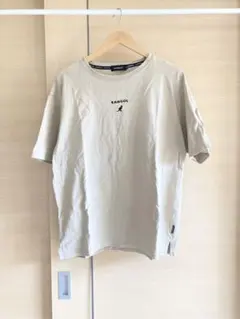 メンズ　KANGOL 半袖Tシャツ　ベージュ　ロゴ刺繍　XLのサムネイル