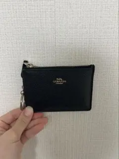 COACH ブラック レザー カードケース