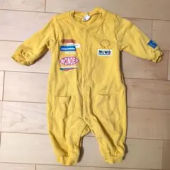 イエロー ロンパース ポケット付き80cm