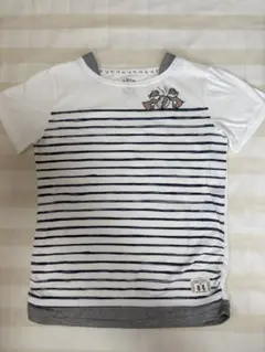 チップとデール ストライプ柄 半袖Tシャツ
