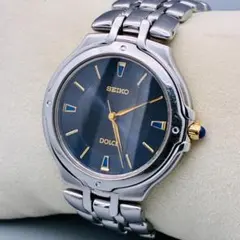 SEIKO セイコー DOLCE 5E31-6010 クォーツ ブルー文字盤