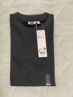 新品タグ付き ユニクロ エアリズムコットンオーバーサイズTシャツ グレー M