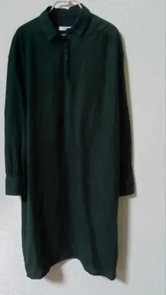 ロングワンピ―ス、未使用品。丈95センチ、平置き身幅55センチ。モスグリーン。