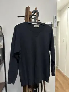 【希少】15AW AURALEE カシミヤ混リブニット Vネック ニットセーター 希少】15AW AURALEE カシミヤ混リブニット Vネック ニットセーター