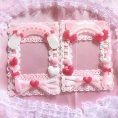 B8 トレカケースデコ　ホイップデコ　硬質ケースデコ　猫耳うさ耳　2個セット