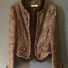 パール&ファー付きジャケット