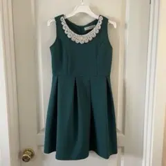 dazzy lounge ダークグリーン フレアドレス