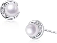 ピアス レディース パール シルバー925 淡水真珠 金属アレルギー対応