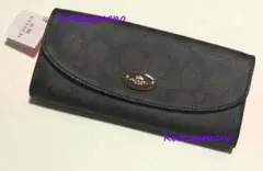 COACH コーチ 長財布 はずせるパース付 ネオンオレンジ 新品 本革