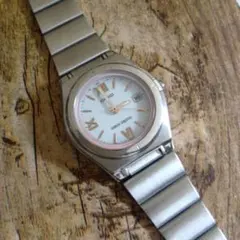 中古動品◇LWQ-10◆カシオ ウェーブセプター レディース 3針◇電波◇白