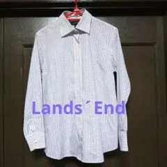 Lands' End チェック柄 長袖シャツ 9パープル色のサムネイル