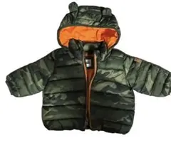 ベビーギャップ　60 クマ耳　迷彩中綿ダウン