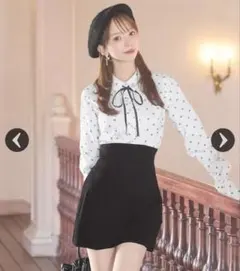 くびれ美脚スカート/フリーサイズ・ブラック