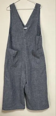 ネイビー Vネック サロペット