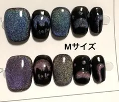 【セツ】猫　マグネット　アートネイルチップ　付け爪(C0086)