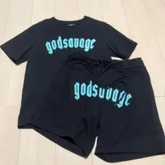 godsavage 半袖 半ズボン ハーフパンツ tシャツ セットアップ S - メルカリ